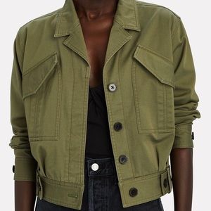 DEREK LAM CROSBY 10 GWEN FIELD JACKET UTILITARIAN OLIVE GREEN SIZE 4